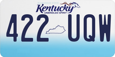 KY license plate 422UQW