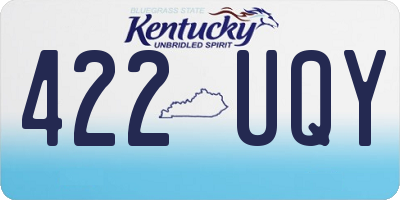 KY license plate 422UQY