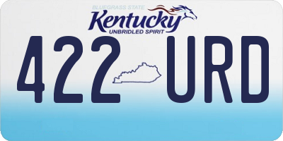 KY license plate 422URD