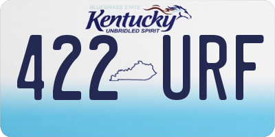 KY license plate 422URF