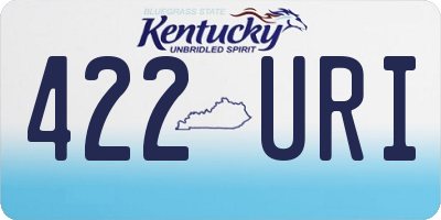 KY license plate 422URI
