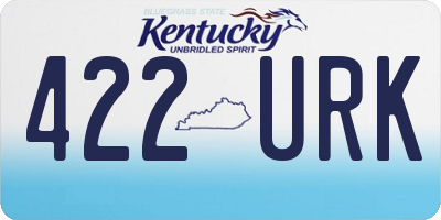 KY license plate 422URK