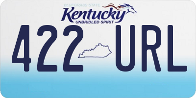 KY license plate 422URL