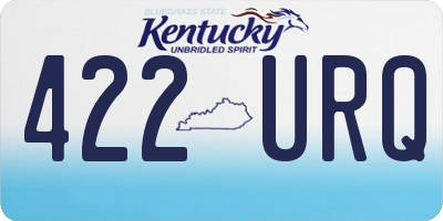 KY license plate 422URQ