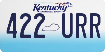 KY license plate 422URR