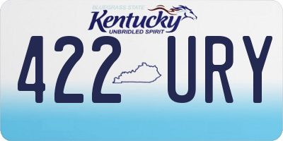 KY license plate 422URY