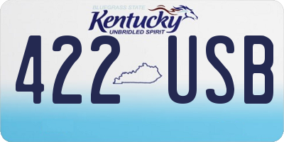 KY license plate 422USB