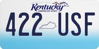 KY license plate 422USF