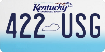 KY license plate 422USG