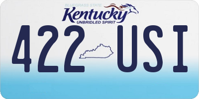 KY license plate 422USI