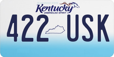 KY license plate 422USK