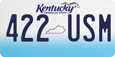 KY license plate 422USM