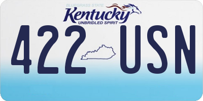 KY license plate 422USN