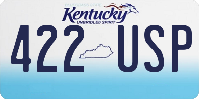 KY license plate 422USP