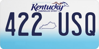 KY license plate 422USQ