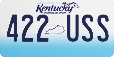 KY license plate 422USS