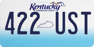 KY license plate 422UST
