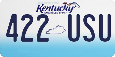 KY license plate 422USU