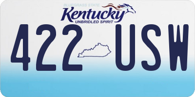 KY license plate 422USW