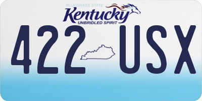 KY license plate 422USX