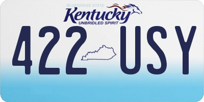 KY license plate 422USY