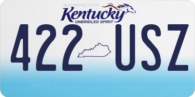 KY license plate 422USZ