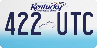 KY license plate 422UTC