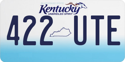 KY license plate 422UTE