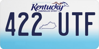 KY license plate 422UTF
