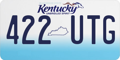 KY license plate 422UTG