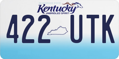 KY license plate 422UTK