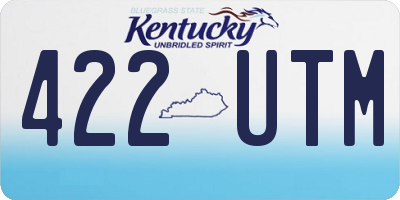 KY license plate 422UTM