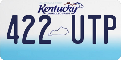KY license plate 422UTP