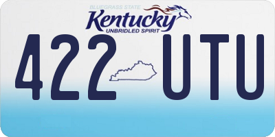 KY license plate 422UTU