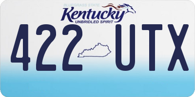 KY license plate 422UTX