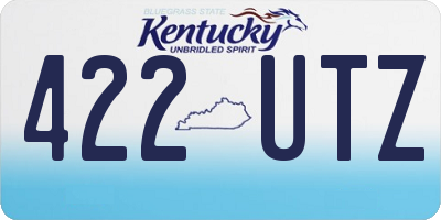 KY license plate 422UTZ