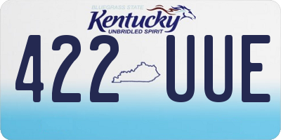 KY license plate 422UUE