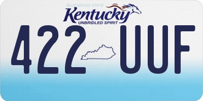 KY license plate 422UUF