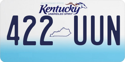 KY license plate 422UUN