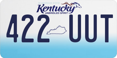 KY license plate 422UUT