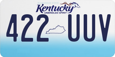 KY license plate 422UUV