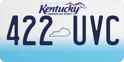 KY license plate 422UVC