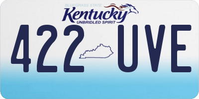 KY license plate 422UVE