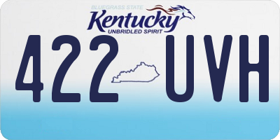 KY license plate 422UVH
