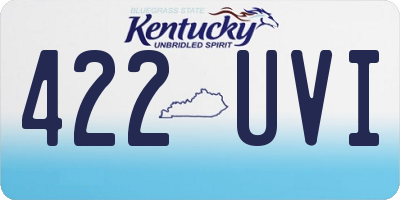KY license plate 422UVI