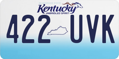 KY license plate 422UVK