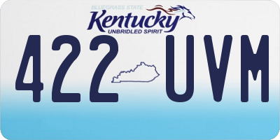 KY license plate 422UVM