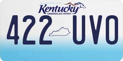 KY license plate 422UVO