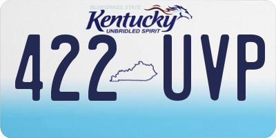 KY license plate 422UVP