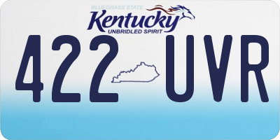 KY license plate 422UVR